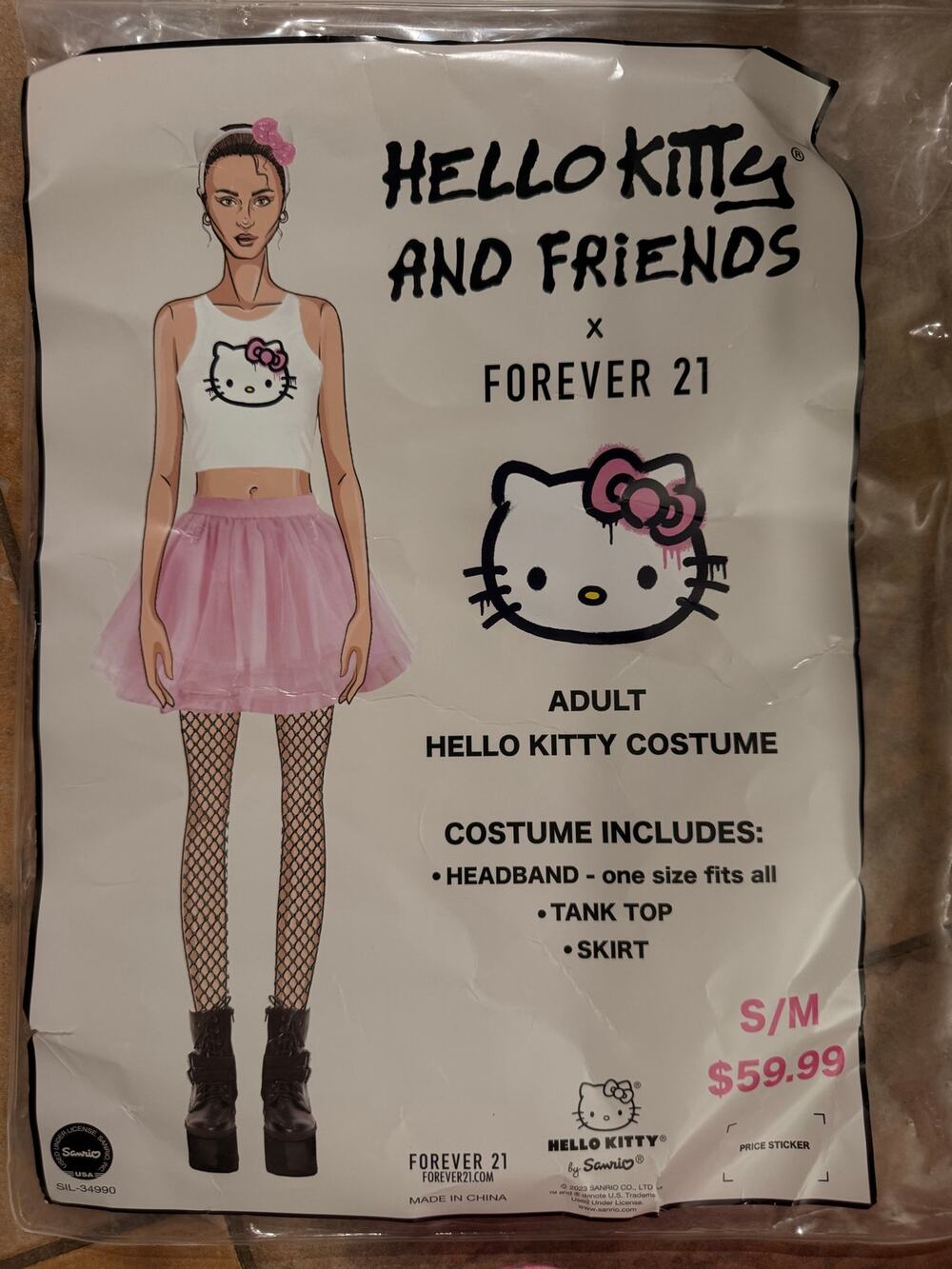 New Hello Kitty Forever 21 Adult Costume